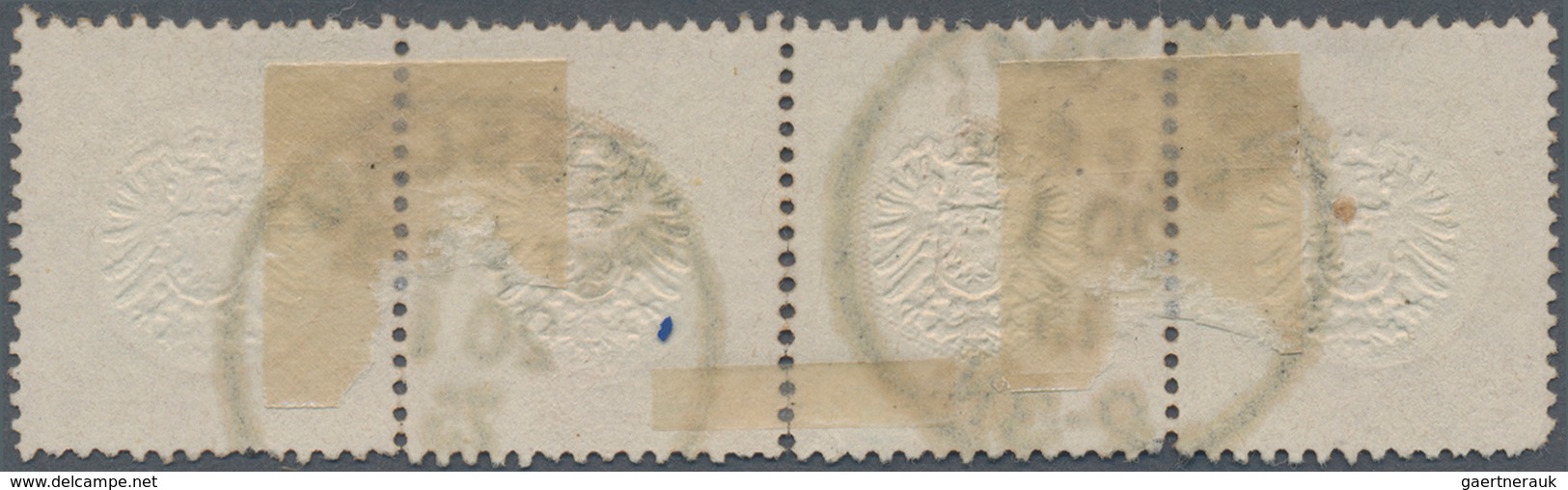 Deutsches Reich - Brustschild: 1872, Großer Schild ½ Gr Orange Im Viererstreifen Mit K1 "BRESLAU ST. - Storia Postale