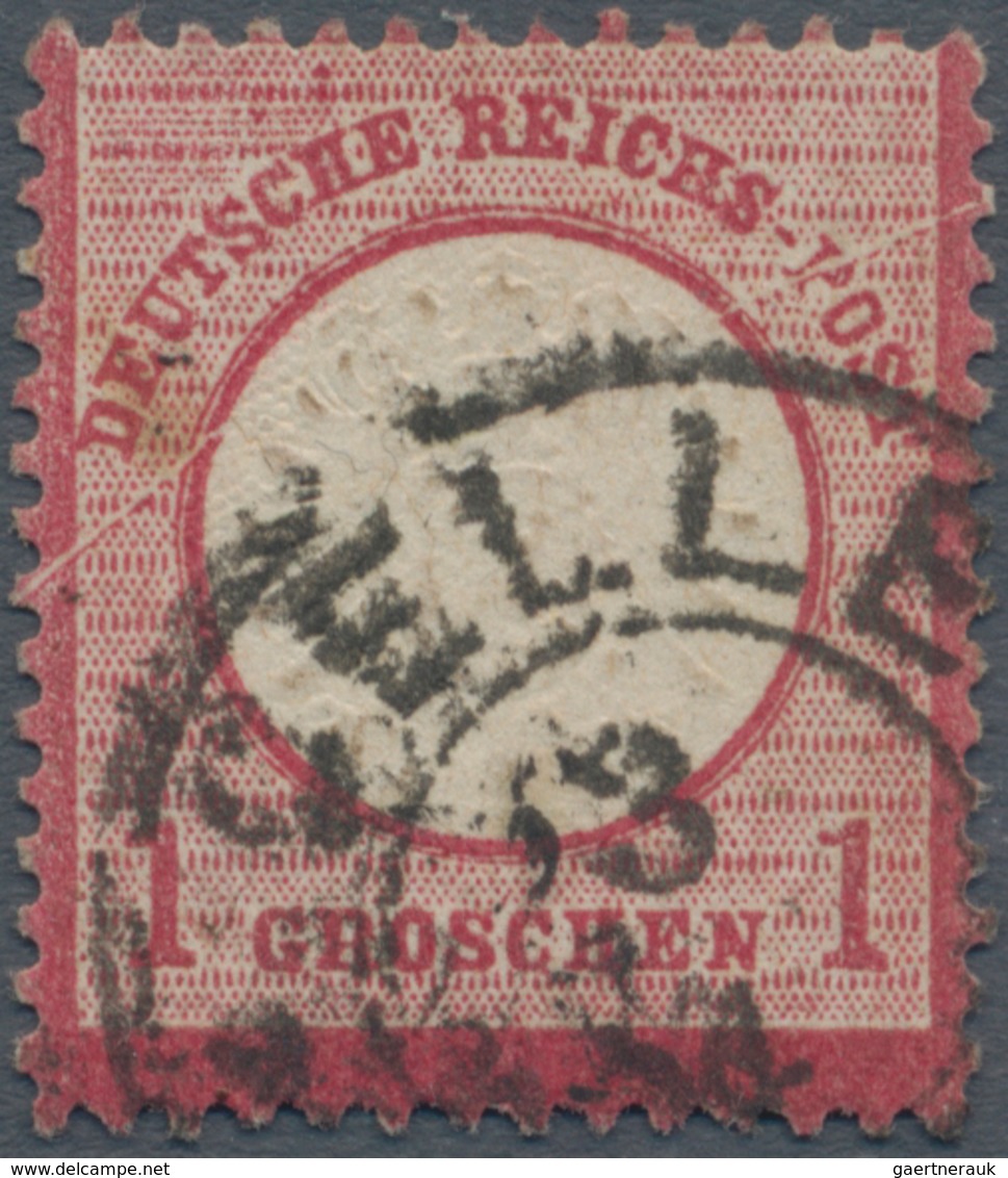 Deutsches Reich - Brustschild: 1872, Großer Schild 1 Gr. Karmin Mit Sehr Seltenem Plattenfehler XX: - Storia Postale