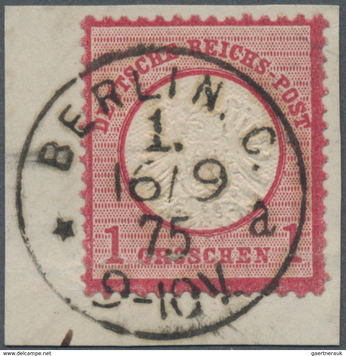 Deutsches Reich - Brustschild: 1872, Großer Schild 1 Gr. Rot Mit Sehr Seltenem Cabinetts-PA Norm-K1 - Storia Postale