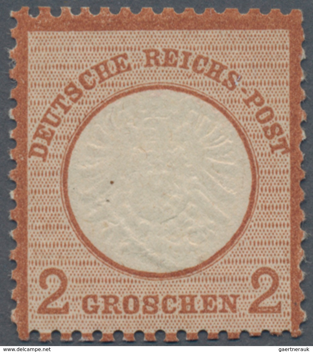 Deutsches Reich - Brustschild: 1872, 2 Groschen Braun Großer Schild Als FARBPROBEDRUCK Für Die Herst - Storia Postale