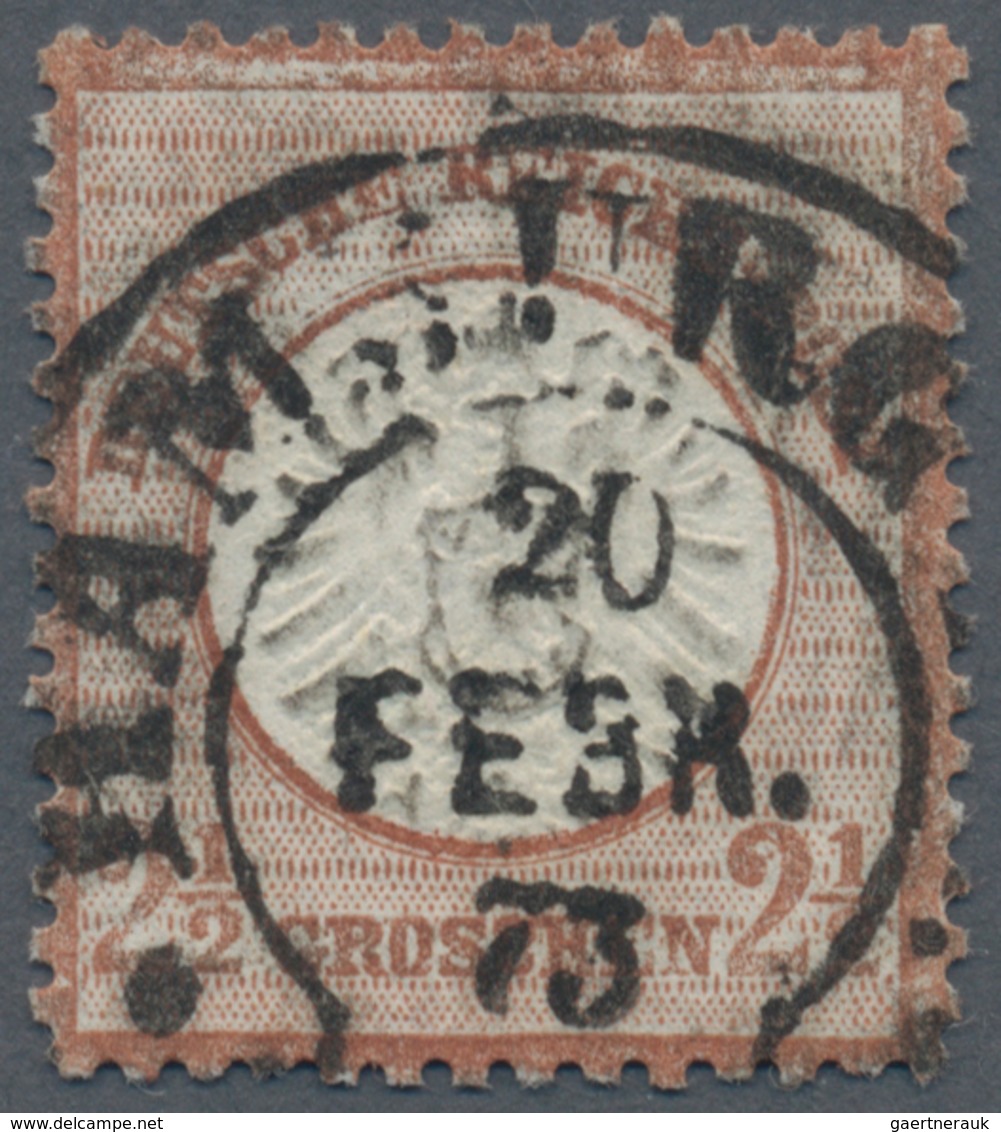 Deutsches Reich - Brustschild: 1872, 2 1/2 Groschen Mittelrotbraun Gebraucht Mit Hufeisenstempel "HA - Storia Postale