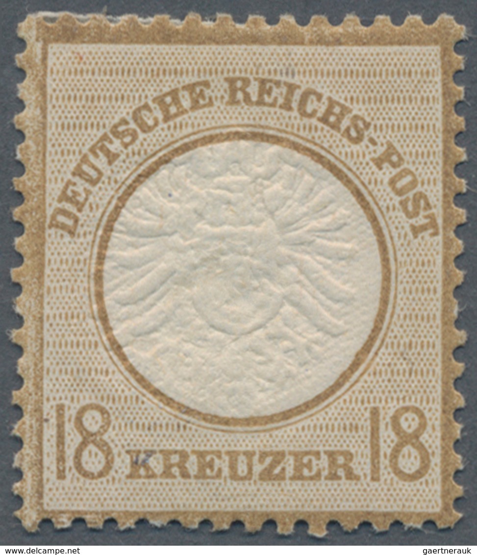 Deutsches Reich - Brustschild: 1872, Großer Schild 5 Gr. Graubraun Ungebraucht Mit Doppelprägung Des - Storia Postale