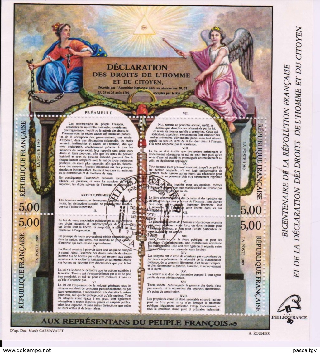 BF11 Oblitéré Du Cachet "PHILEXFRANCE 1e Jour", 1989 Luxe (cote 30e) - Afgestempeld