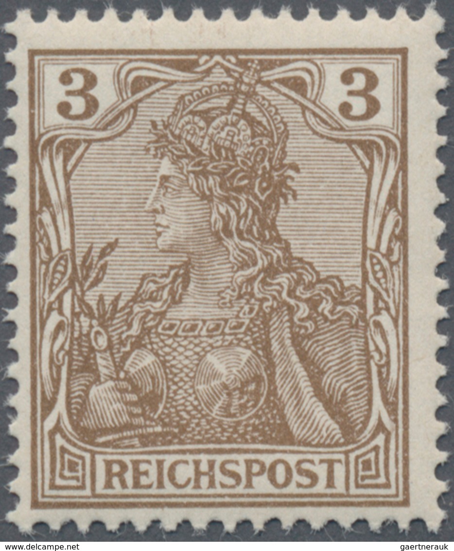 Deutsches Reich - Germania: 1900, 3 Pfg. Dunkelorangebraun, Postfrisches Unsigniertes Luxusstück (Mi - Nuovi