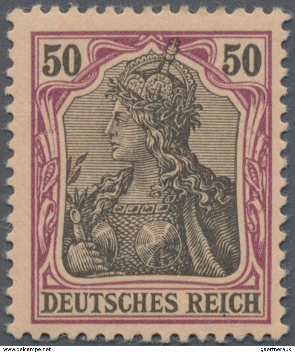 Deutsches Reich - Germania: 1902, 50 Pfg. Germania Ohne Wasserzeichen Einwandfrei Postfrisch. Attest - Nuovi