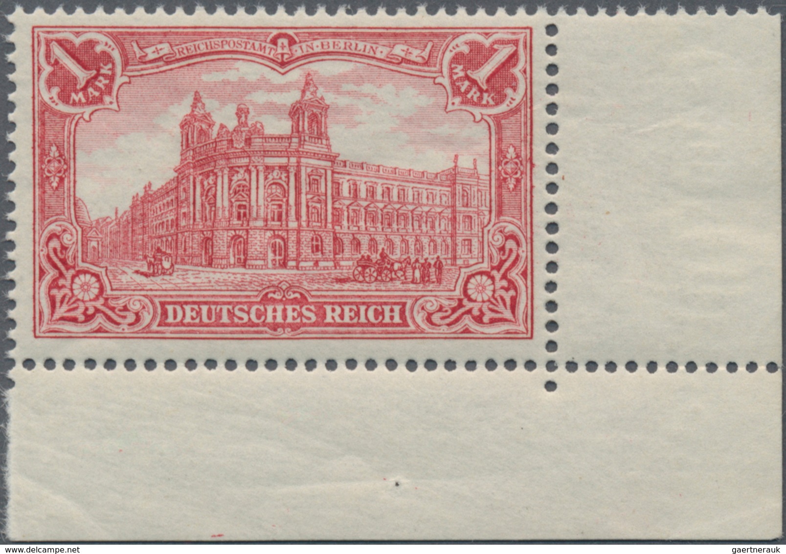 Deutsches Reich - Germania: 1902, Reichspostamt 1 Mark Karminrot Ohne Wasserzeichen Einwandfrei Gezä - Nuovi