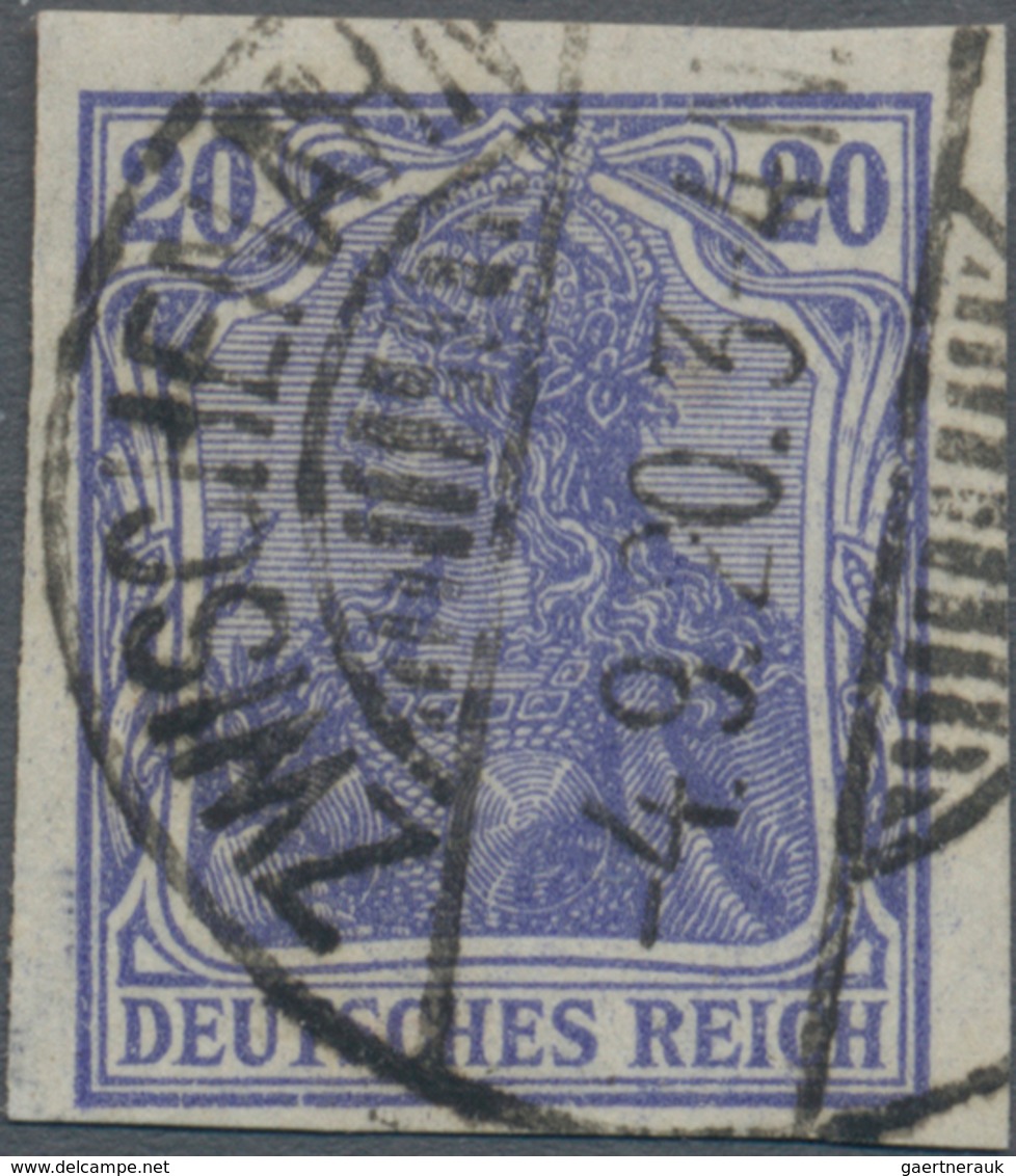 Deutsches Reich - Germania: 1915, 20 Pfg. Germania Dunkelviolettblau, Kriegsdruck, Farbfrisches UNGE - Nuovi