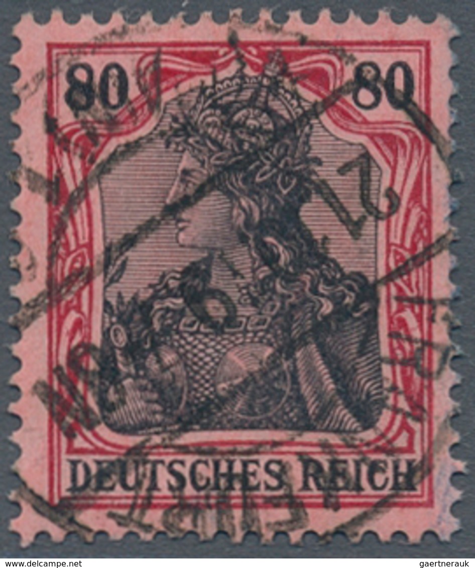 Deutsches Reich - Germania: 1918, Germania 80 Pf Karmin (metallisch Glänzend) / Schwarz Auf Hellrot, - Nuovi