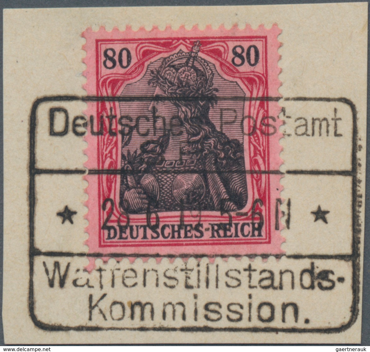 Deutsches Reich - Germania: 1918, Germania Freimarke 80 (Pf) Karminrot Mit Metallisch Glänzendem Rah - Nuovi