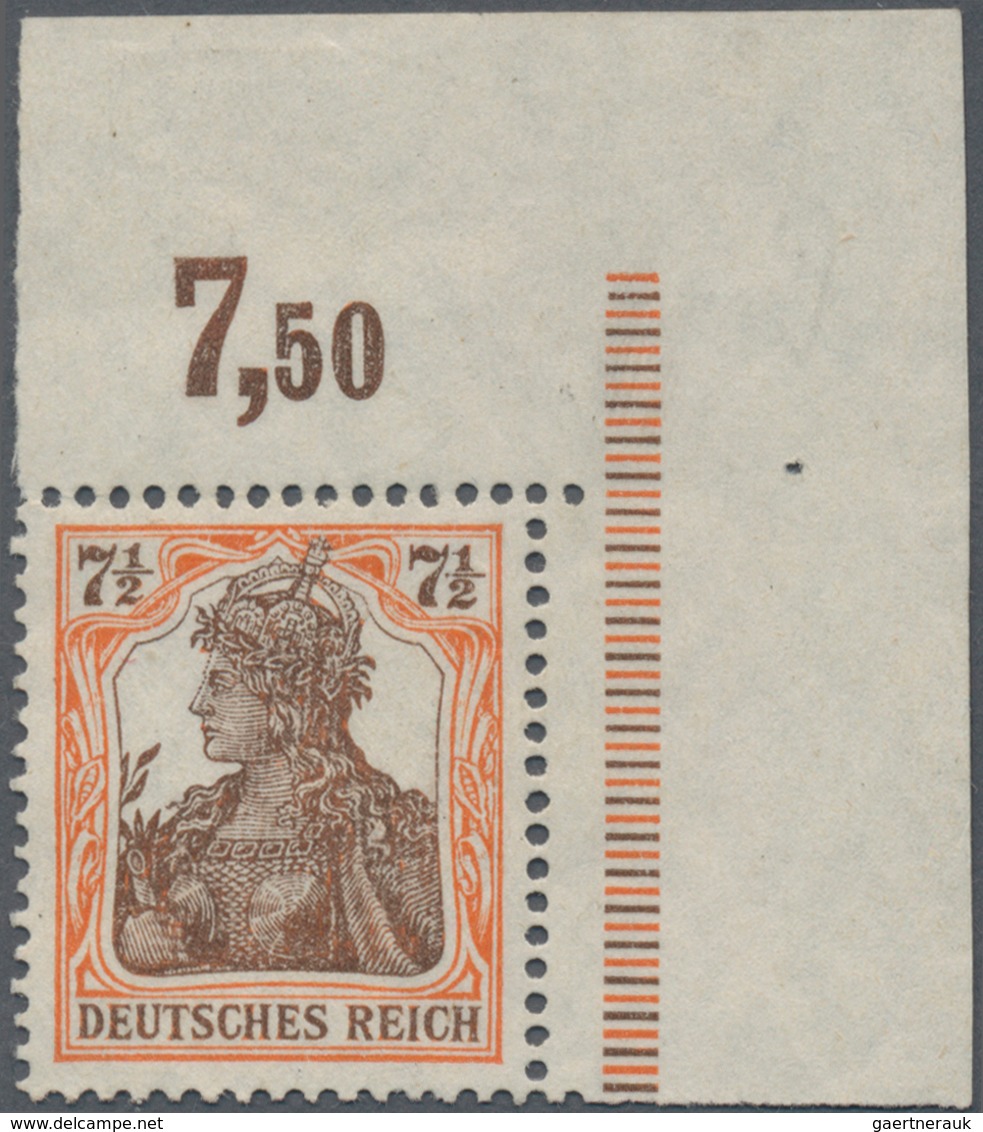 Deutsches Reich - Inflation: 1916 Probedruck 7½ Pf. In Braun Und Orange Auf Papier Mit Wz. Rauten, R - Nuevos