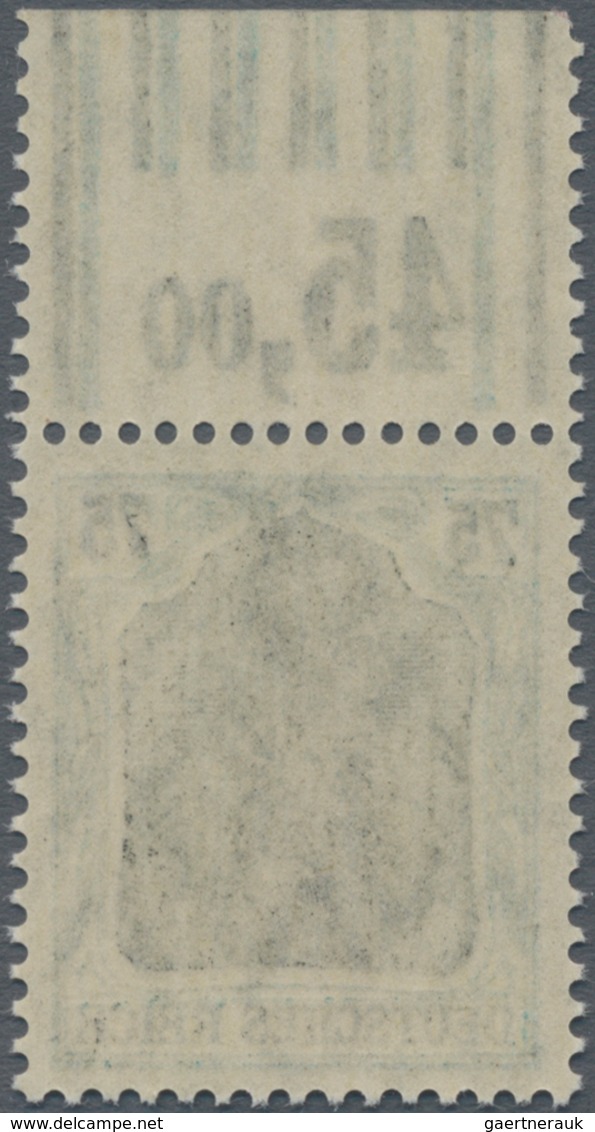 Deutsches Reich - Inflation: 1918, Freimarke 75 Pf Bläulichgrün/gelbschwarz, Postfrisches Exemplar V - Ongebruikt