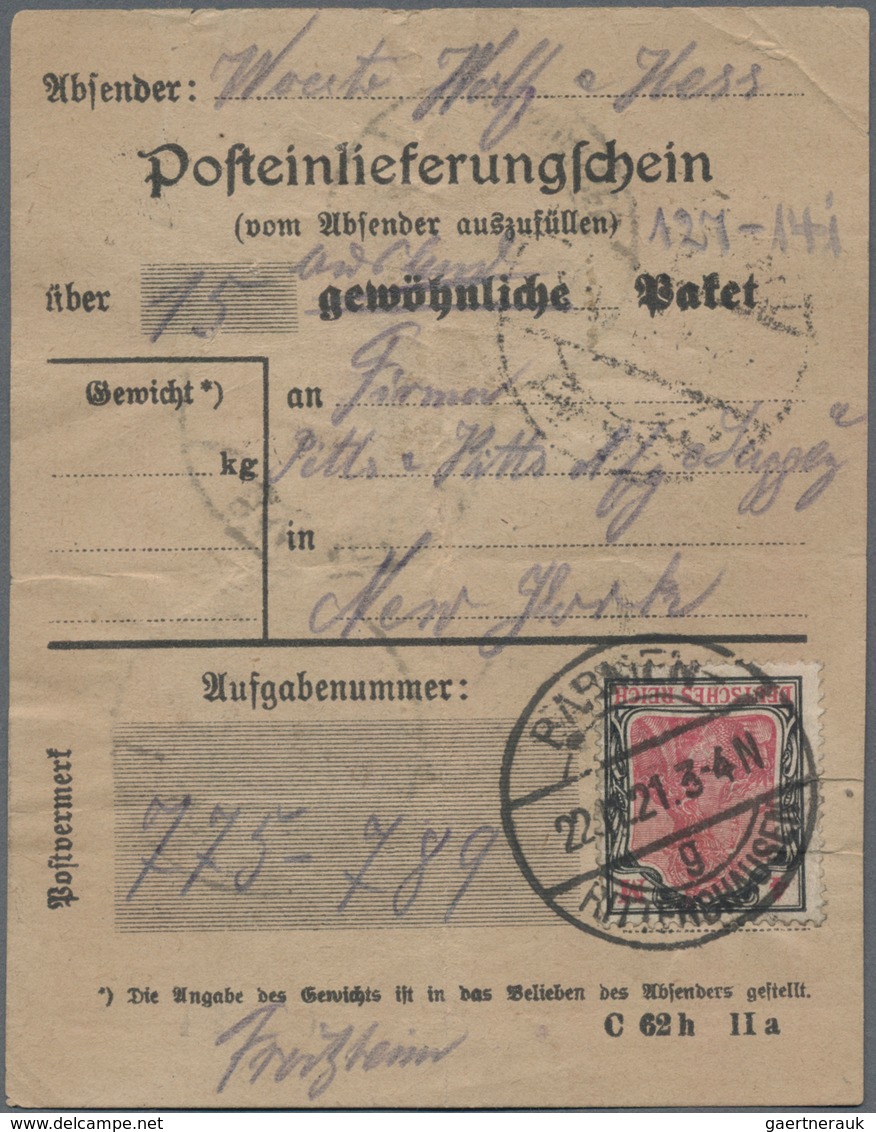 Deutsches Reich - Inflation: 1920, Reichspostamt 1,50 Mk. Und Germania 2 Mk. (2 Stck.),davon 1 Marke - Ongebruikt