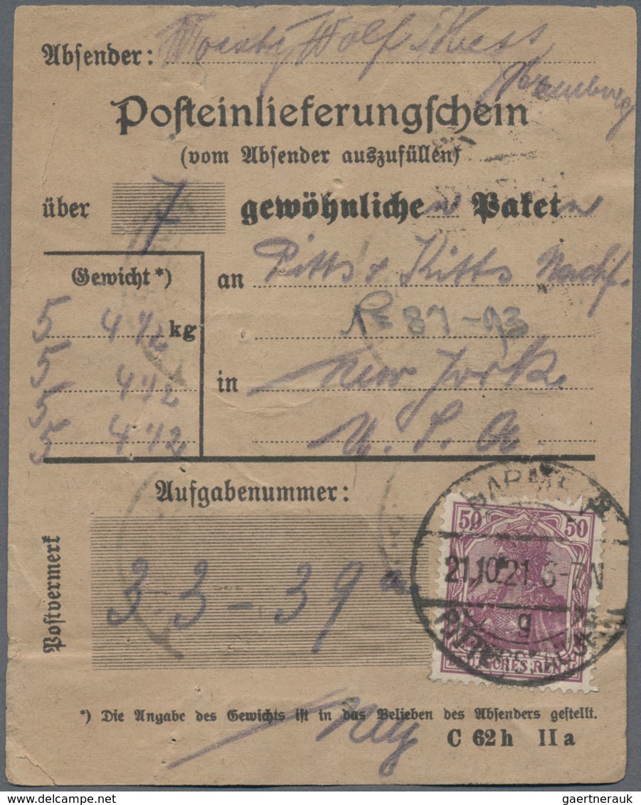 Deutsches Reich - Inflation: 1920, Germania 50 Pfg. Als Seltene (auf Verlangen) Gebührenpflichtige E - Ongebruikt