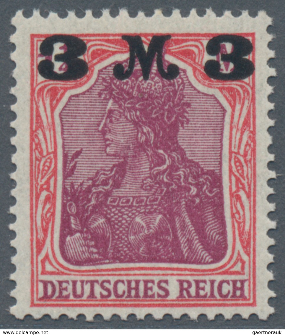 Deutsches Reich - Inflation: 1921, 3 Mark Auf 1 1/4 M In Farbe Karminrot/dkl'karminlila Aufdruck Stu - Ungebraucht