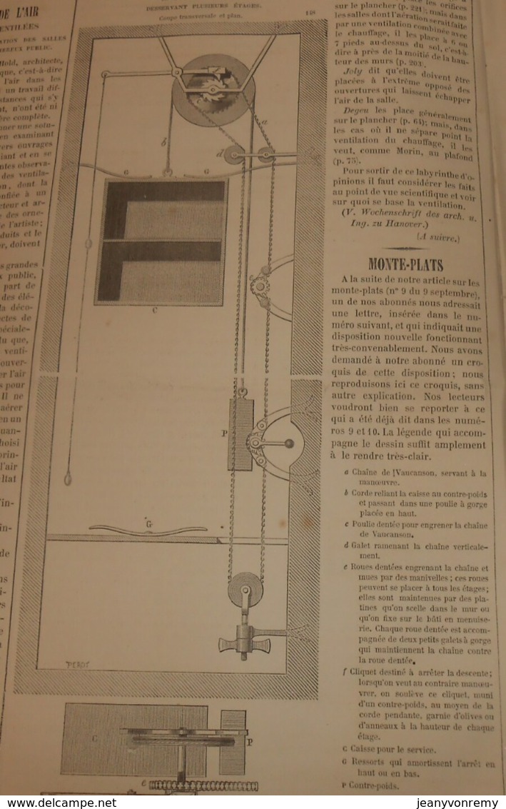 La Semaine Des Constructeurs. N°14. 14 Octobre 1876. L'Entrepôt De Bercy. Nouveau Cirque Fernando. Monte-plats. - Revues Anciennes - Avant 1900