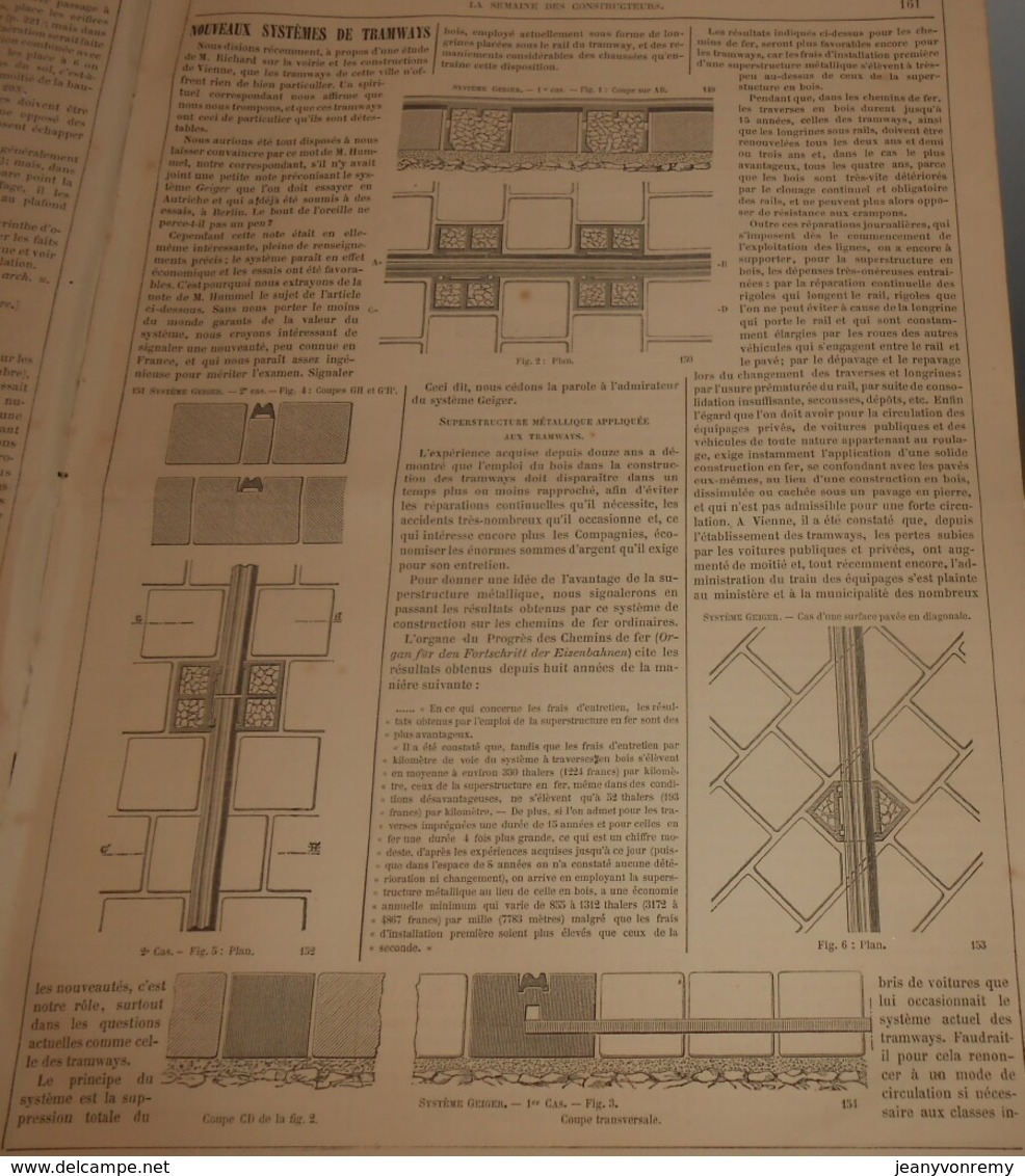 La Semaine Des Constructeurs. N°14. 14 Octobre 1876. L'Entrepôt De Bercy. Nouveau Cirque Fernando. Monte-plats. - Revues Anciennes - Avant 1900