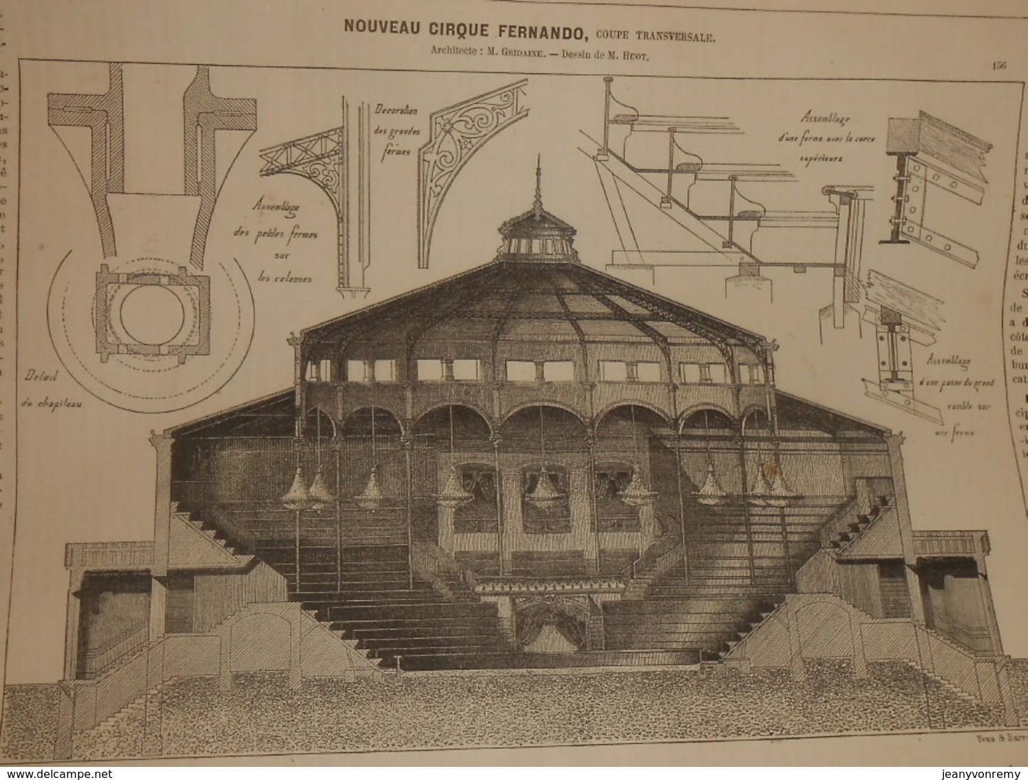 La Semaine Des Constructeurs. N°14. 14 Octobre 1876. L'Entrepôt De Bercy. Nouveau Cirque Fernando. Monte-plats. - Revues Anciennes - Avant 1900