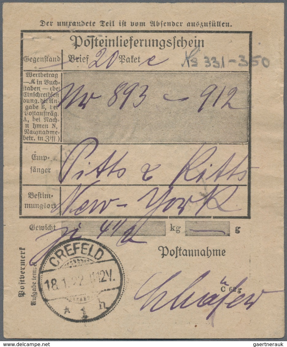 Deutsches Reich - Inflation: 1921, Ziffer 10 Mk. Und Pflüger 20 Mk. Als Seltene (auf Verlangen) Gebü - Nuovi