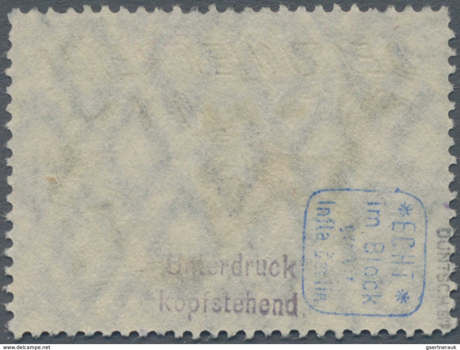 Deutsches Reich - Inflation: 1921: 20 Mark Pflüger, Kopfstehender Unterdruck, Gut Gezähntes Und Entw - Unused Stamps