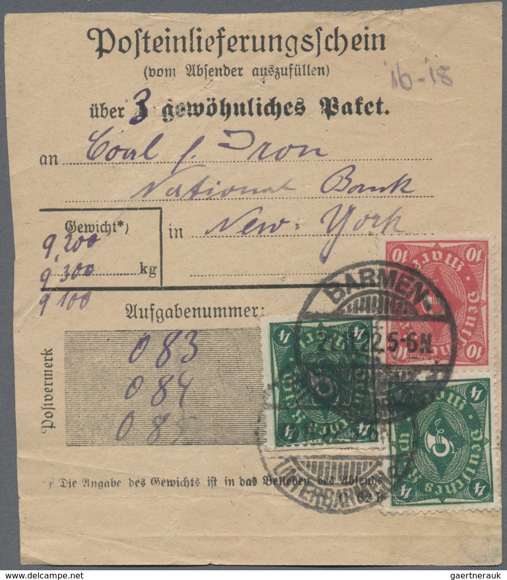 Deutsches Reich - Inflation: 1921, Posthorn Mk. (2 Stck.) Und 10 Mk. Als Seltene (auf Verlangen) Geb - Nuovi