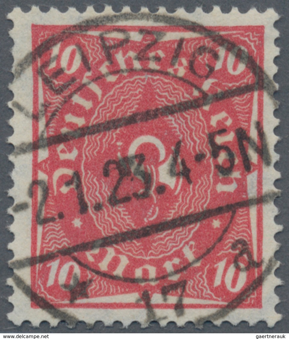 Deutsches Reich - Inflation: 1923, 10 Mark Posthorn Ohne Unterdruck Mit Zentrischem Stempel "LEIPZIG - Nuovi