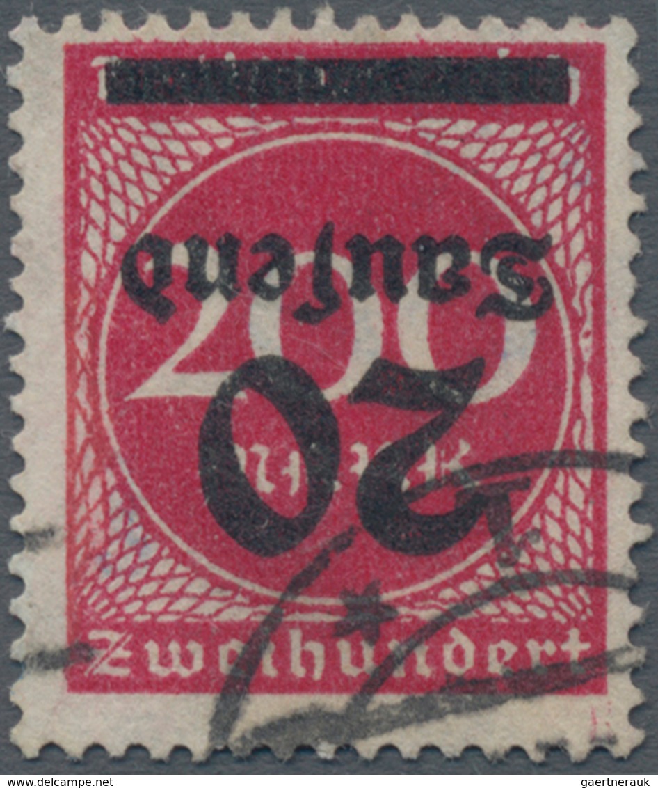 Deutsches Reich - Inflation: 1923, 20 Tsd. Auf 200 M. Mit Kopfstehendem Aufdruck (weiter Abstand, Pl - Ongebruikt