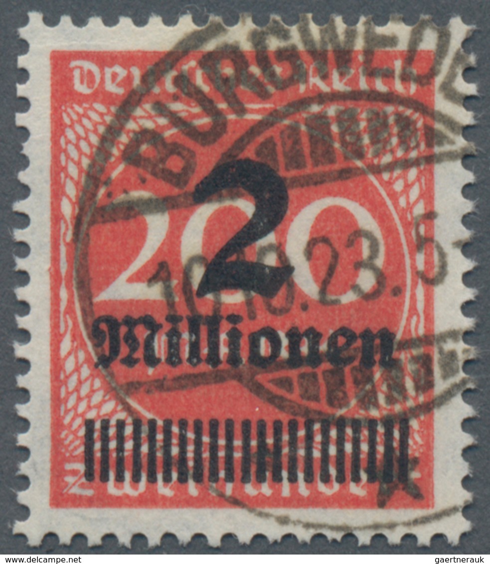 Deutsches Reich - Inflation: 1923, 2 Millionen Auf 200 Mark Ziffer Im Kreis Orangerot Gestempelt "BU - Ongebruikt
