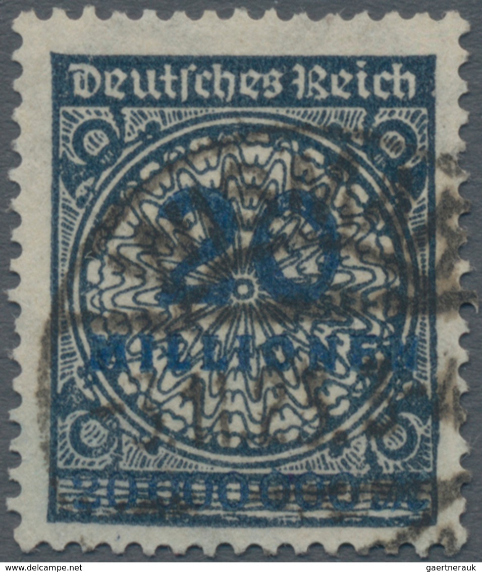 Deutsches Reich - Inflation: 1923, 20 Mill. Rosettenmuster, Walzendruck, Schwarzblau, Entwertet "WIS - Nuovi