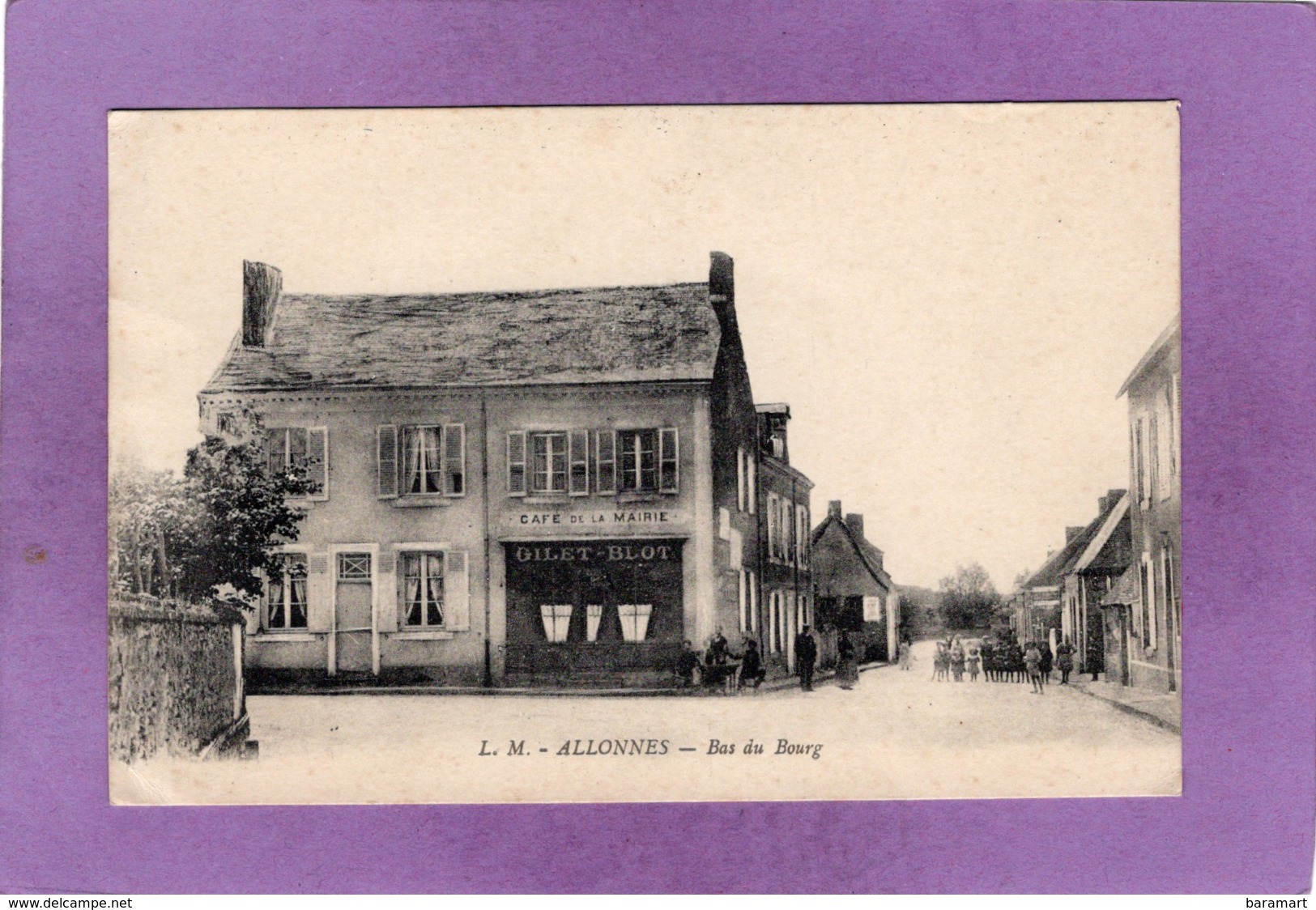 72 ALLONNES Bas Du Bourg Café De La Mairie - Allonnes