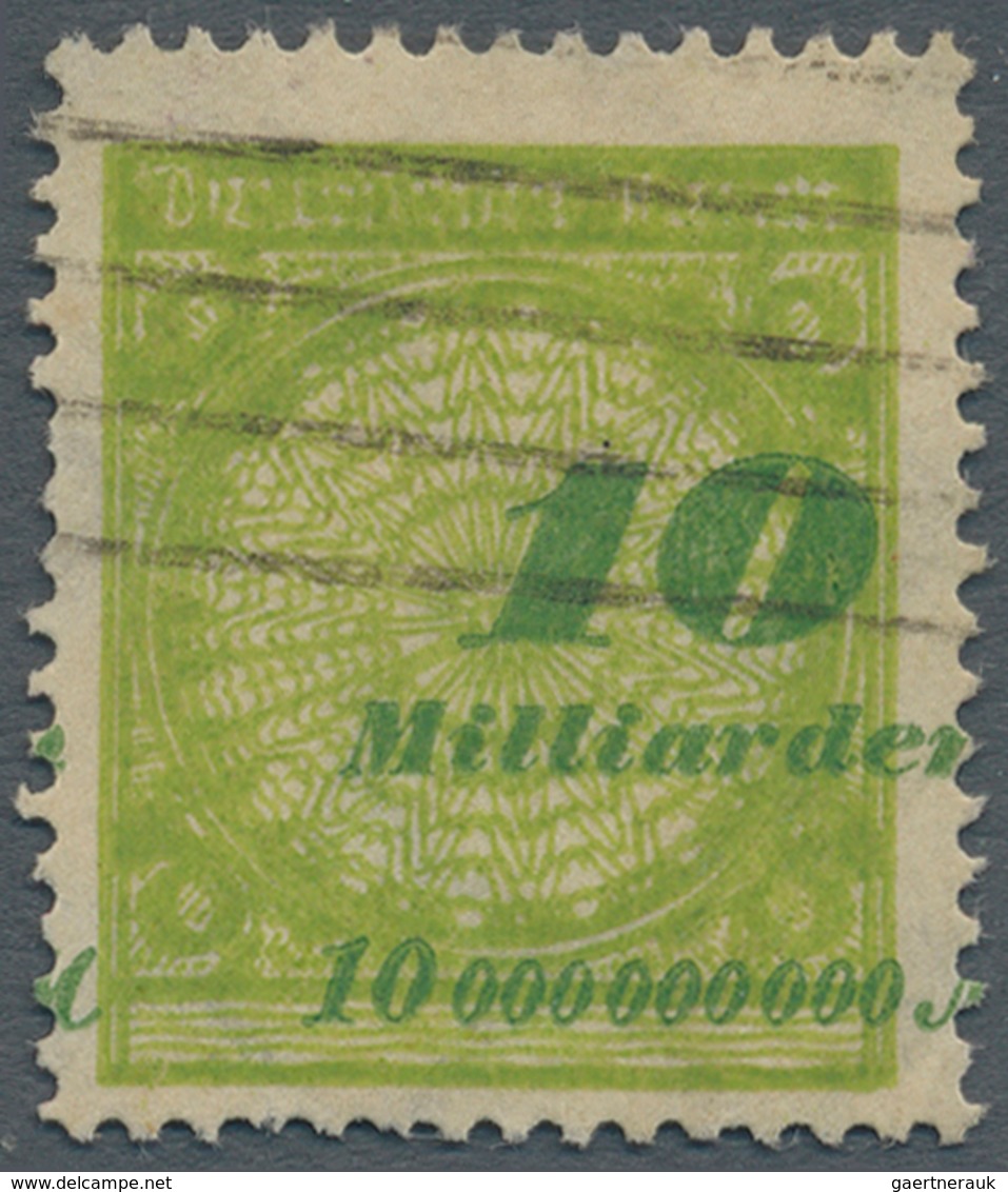 Deutsches Reich - Inflation: 1923, 10 Mrd. Mark Schwärzlichgrüngelb/olivgrün Mit DOPPELDRUCK Des Mar - Ongebruikt