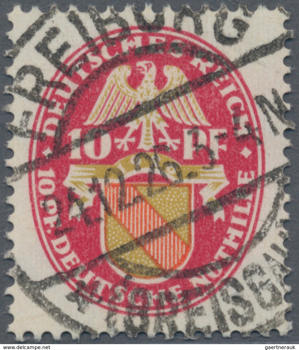 Deutsches Reich - Weimar: 1926, 10 Pfg. Nothilfe, Wappen, Wasserzeichen Stehend Wunderschön Zentrisc - Altri & Non Classificati