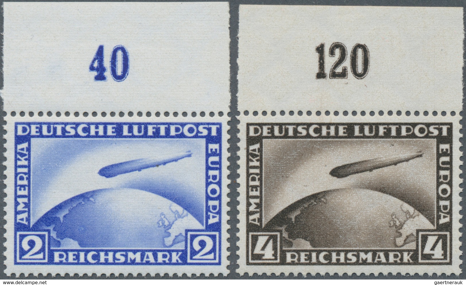 Deutsches Reich - Weimar: 1928, Flugpostmarken: Luftschiff "Graf Zeppelin L.Z. 127", 2 RM Und 4 RM A - Sonstige & Ohne Zuordnung
