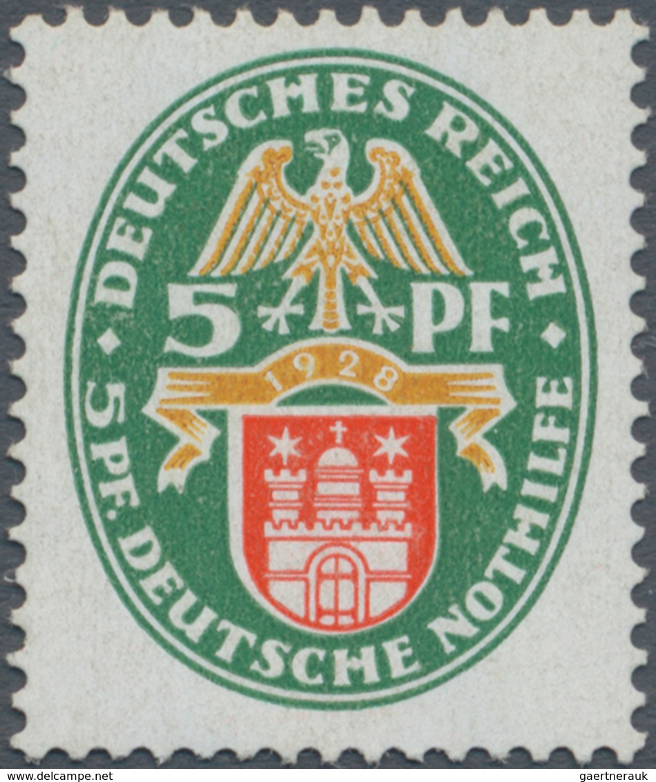 Deutsches Reich - Weimar: 1928 'Nothilfe' 5+5 Pf. Auf Papier Mit Wz. 2X (stehend), Farbrisch Und In - Sonstige & Ohne Zuordnung
