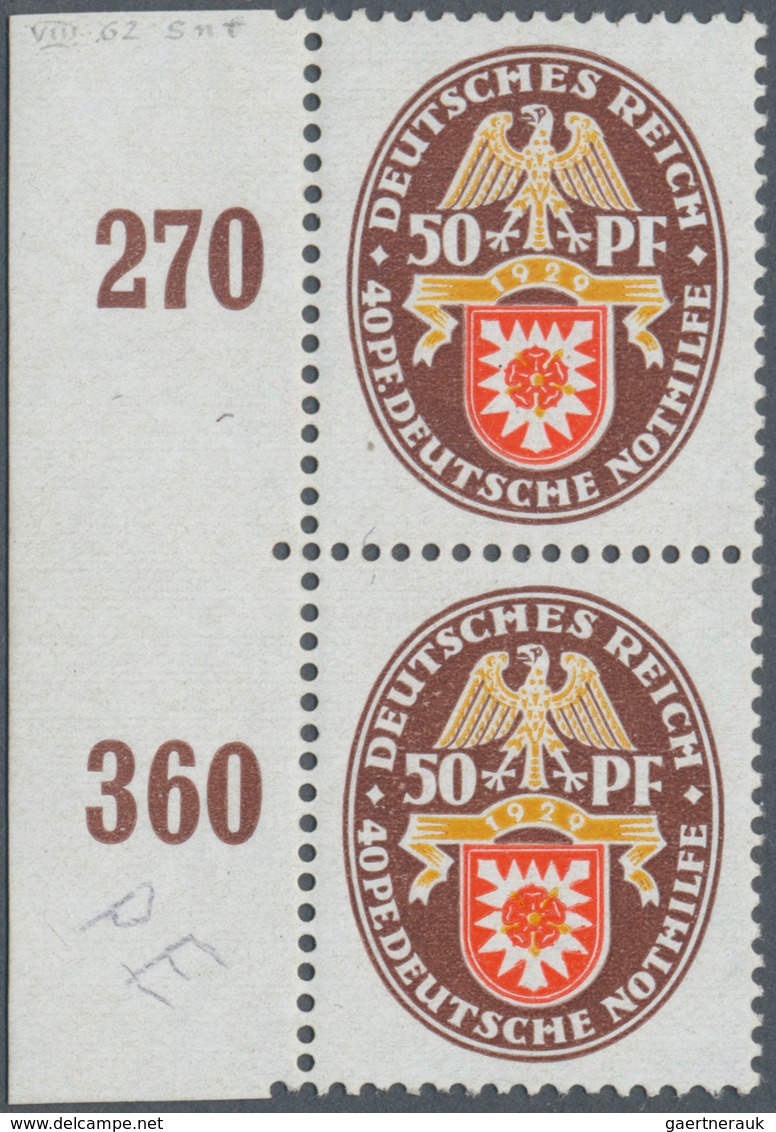 Deutsches Reich - Weimar: 1929, Nothilfe 50 Pfg. Mit Plattenfehler: PE Statt PF Von Feld 31 Einer Te - Sonstige & Ohne Zuordnung