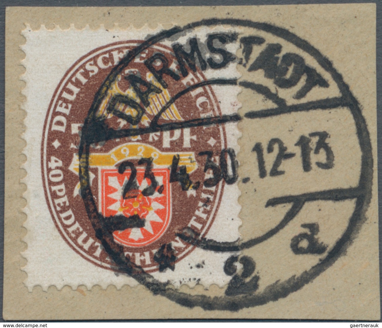 Deutsches Reich - Weimar: 1929 'Nothilfe' 50+50 Pf. Mit Plattenfehler "PE" Statt "PF" Links, Gebrauc - Altri & Non Classificati