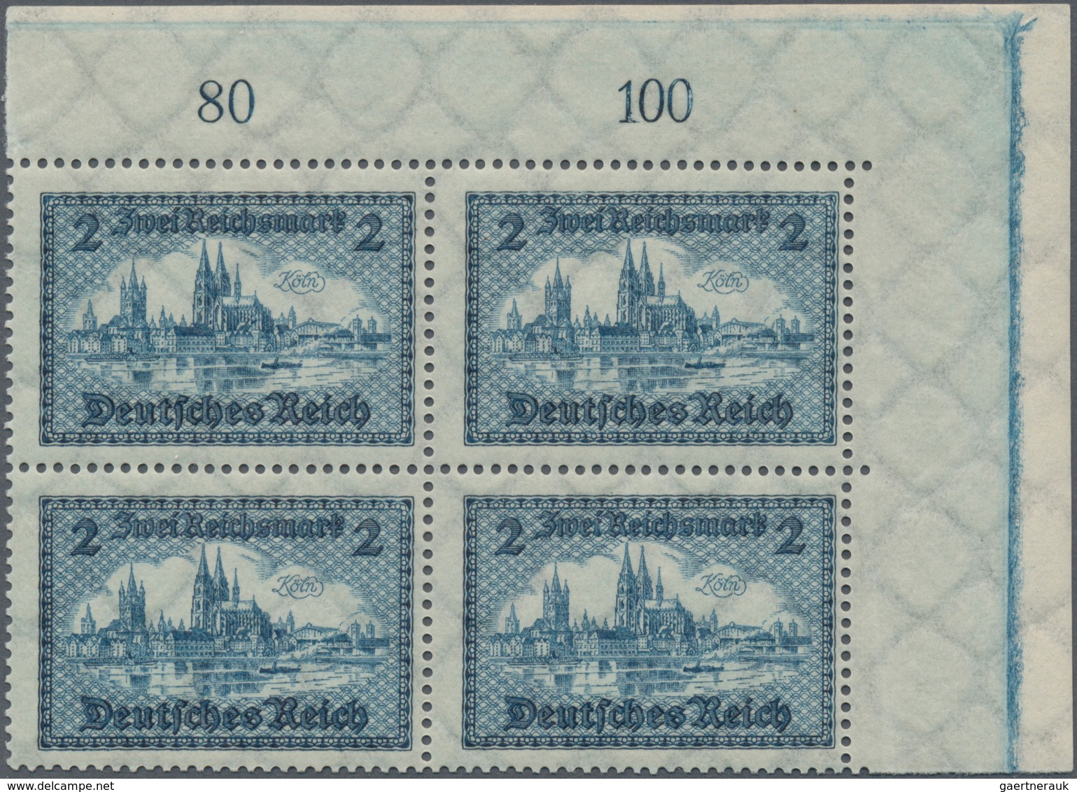 Deutsches Reich - Weimar: 1930, Freimarke: Bauwerke Mit Wertbezeichnung "2" Reichsmark, Postfrisch, - Sonstige & Ohne Zuordnung