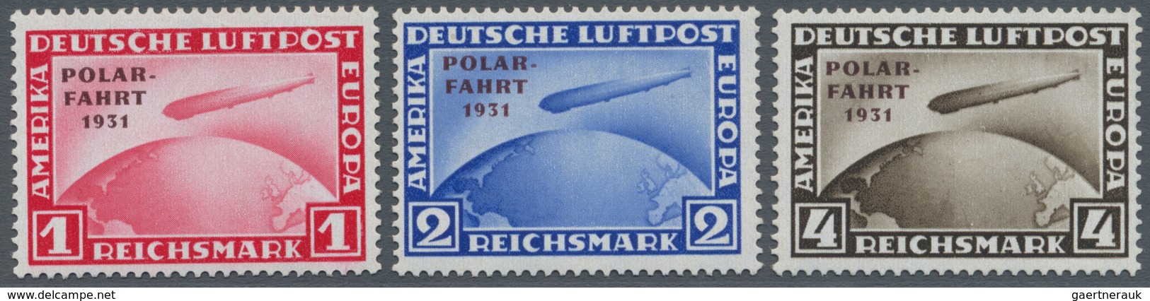 Deutsches Reich - Weimar: 1931 Zeppelin-Polarfahrt: Kompletter Satz In Tadellos Postfrischer Erhaltu - Altri & Non Classificati