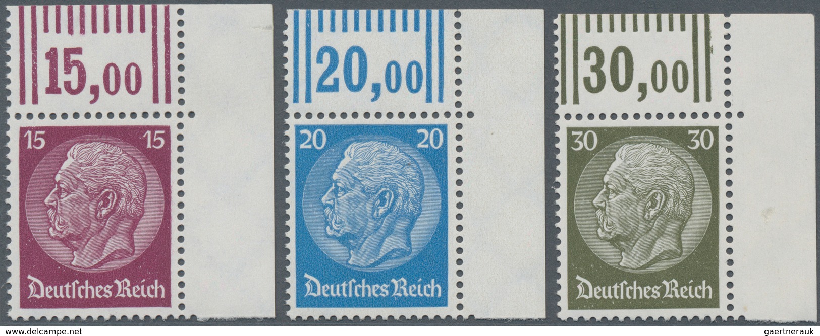 Deutsches Reich - 3. Reich: 1933, Freimarken: Hindenburg-Medaillon, 15 Pf, 20 Pf Und 30 Pf, Postfris - Nuovi