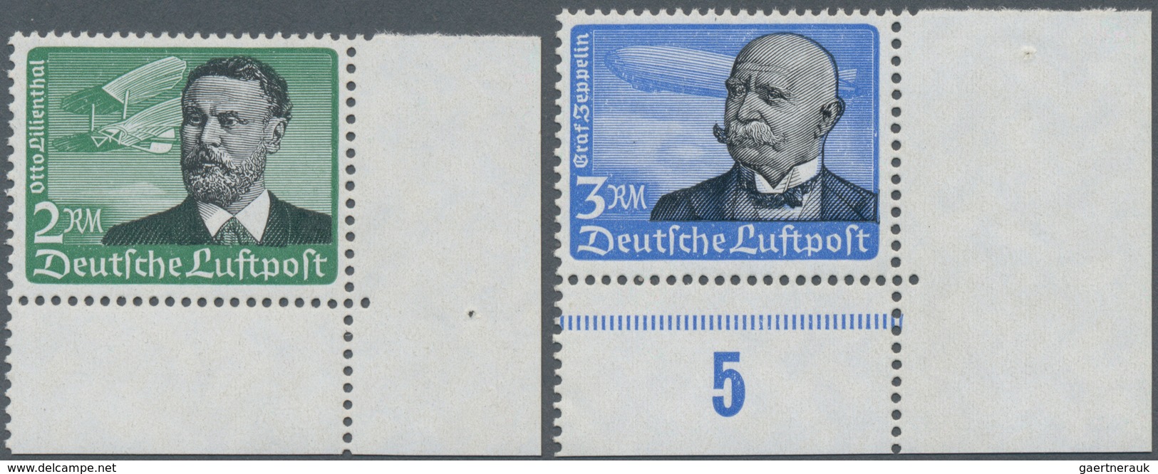 Deutsches Reich - 3. Reich: 1934, Flugpostausgabe Höchstwerte Zu 2 RM Und 3 RM, Riesenrandige Postfr - Nuovi