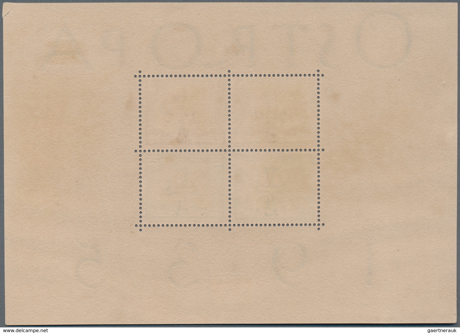 Deutsches Reich - 3. Reich: 1935, OSTROPA-Block Ungebraucht Ohne Gummi, Leicht Gebräunt Sowie Eckfeh - Nuovi