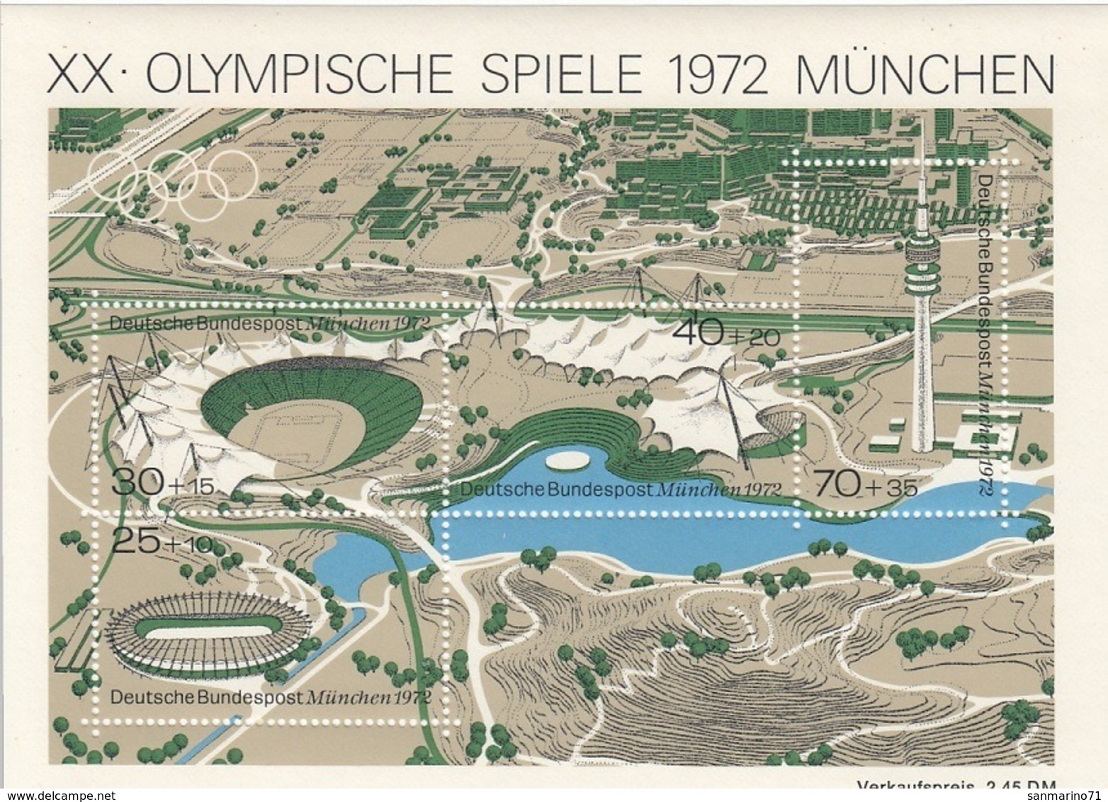 GERMANY Bundes Block 7,unused - Sommer 1972: München