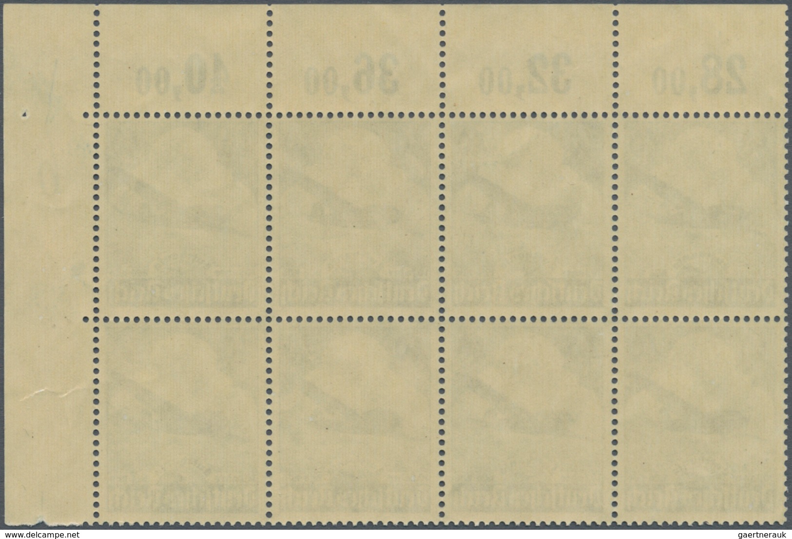 Deutsches Reich - 3. Reich: 1936, Lufthansa 40 (Pfg.) Im Eckrand-Achterblock Oben Rechts, Postfrisch - Nuovi