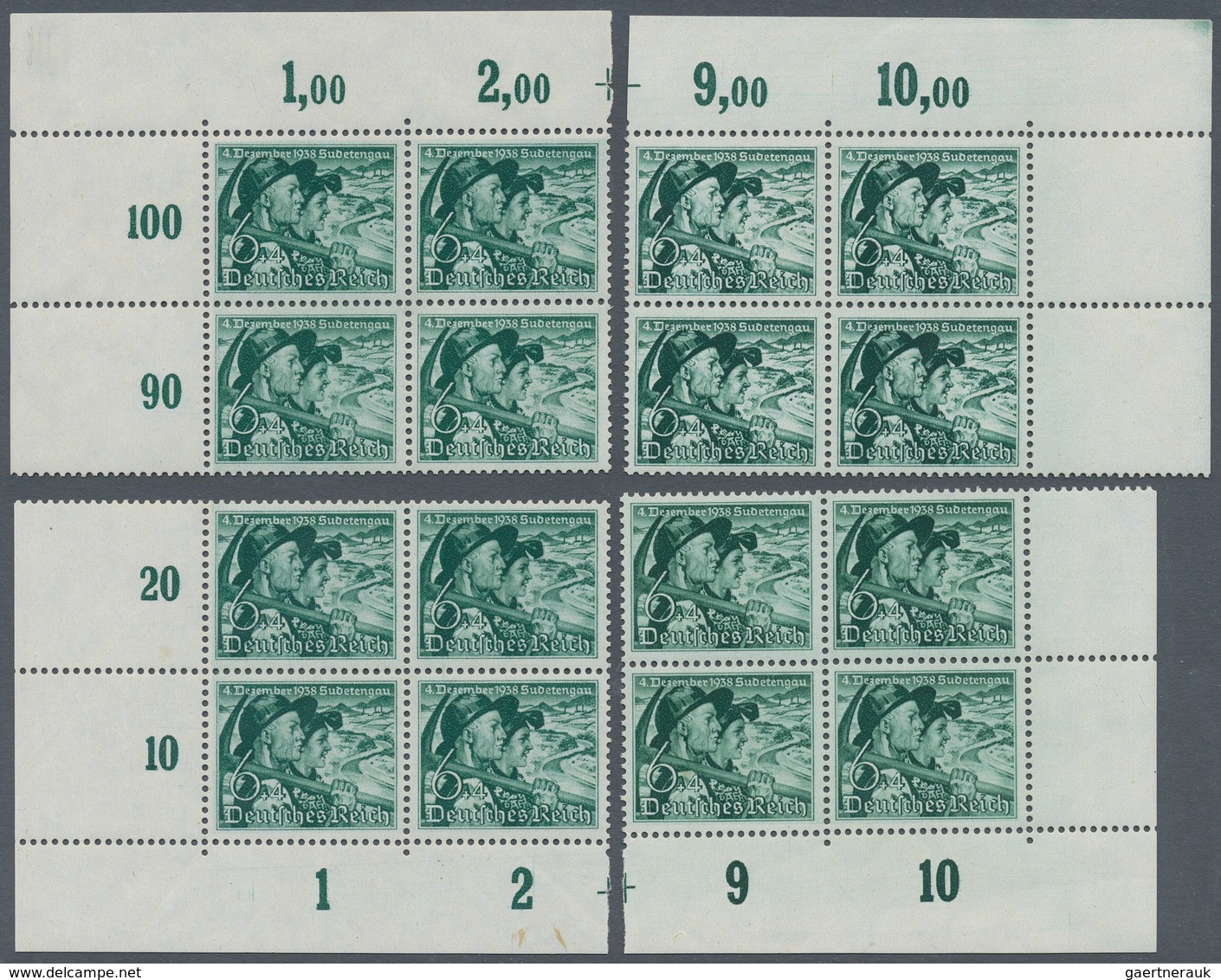 Deutsches Reich - 3. Reich: 1938, 6 + 4 Pfg. Volksabstimmung Im Sudetenland Mit Senkrechter Gummirif - Nuovi