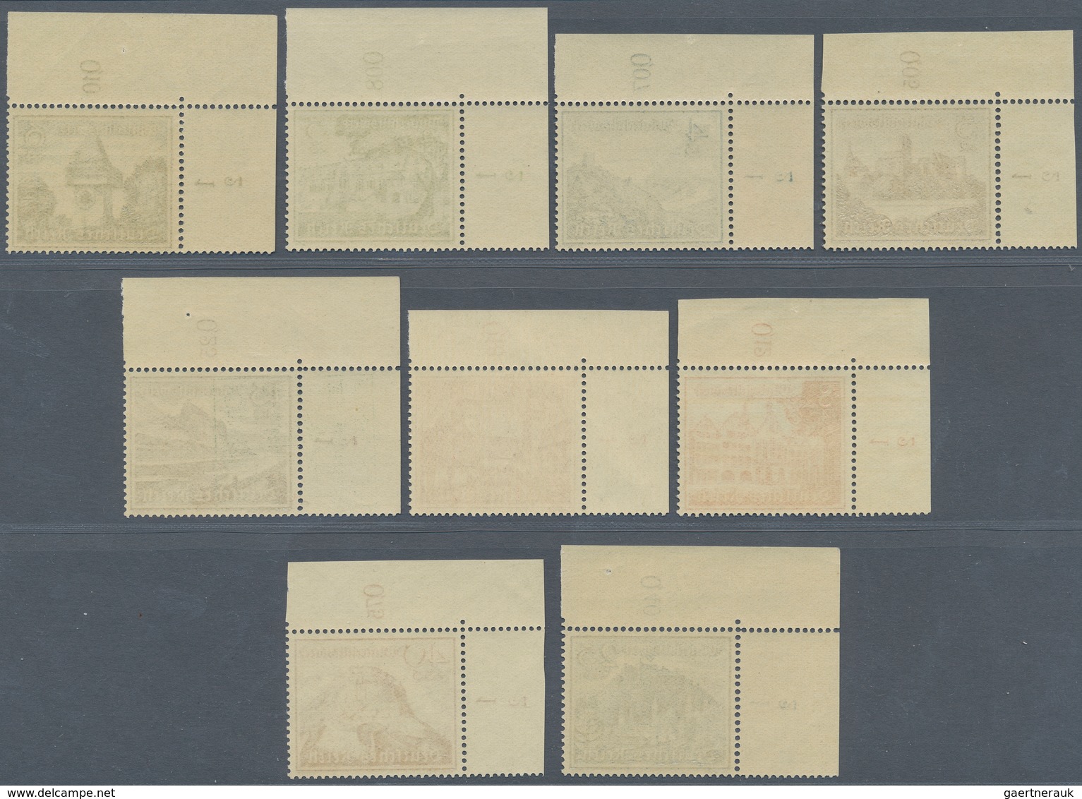 Deutsches Reich - 3. Reich: 1939, WHW Bauwerke I, Zwei Komplette Auch In Den Rändern Sauber Postfris - Ungebraucht