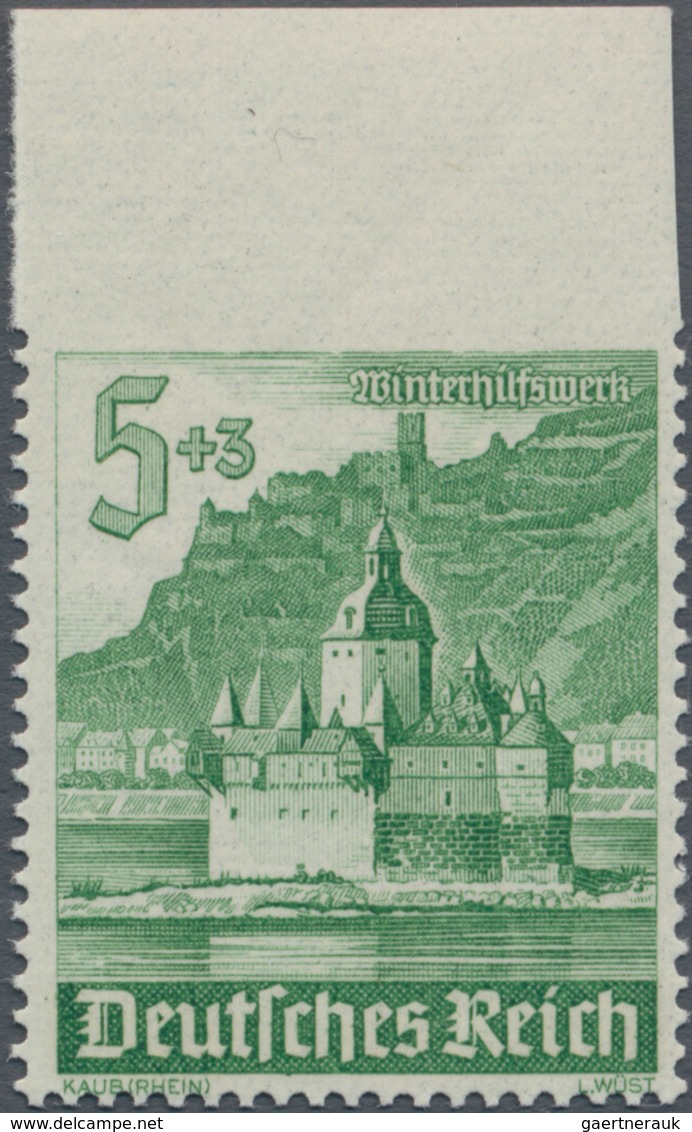 Deutsches Reich - 3. Reich: 1940, 5 Pfg. WHW Mit Abart "oben Ungezähnt" Aus Markenheftchenbogen, Pos - Ongebruikt