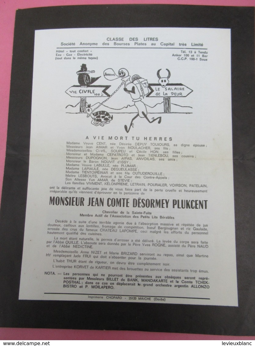 Persan/ Monsieur Jean Comte Désormey Plukcent/ Chopard/ MAICHE/Doubs/ Strasbourg/ 1973      VPN239 - Documents
