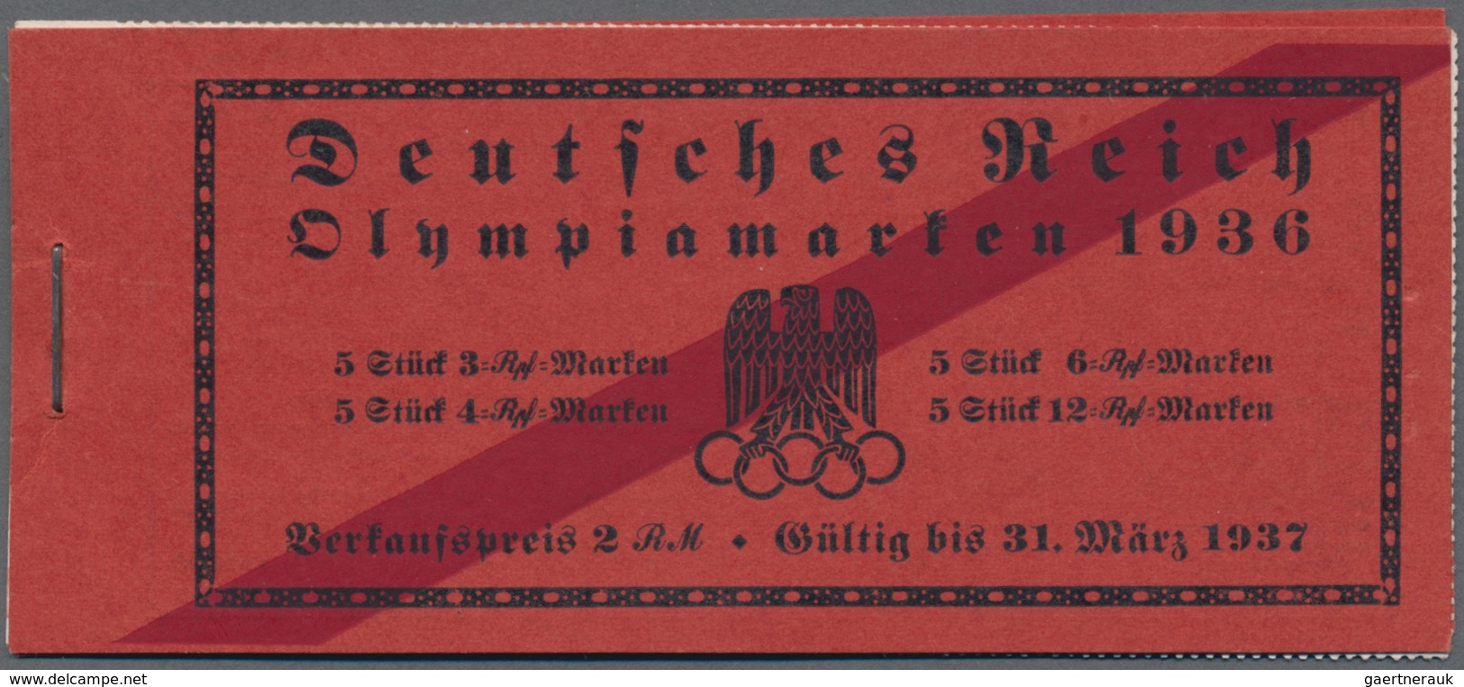 Deutsches Reich - Markenheftchen: 1936, Olympische Spiele, Komplettes Postfrisches Markenheftchen Mi - Libretti