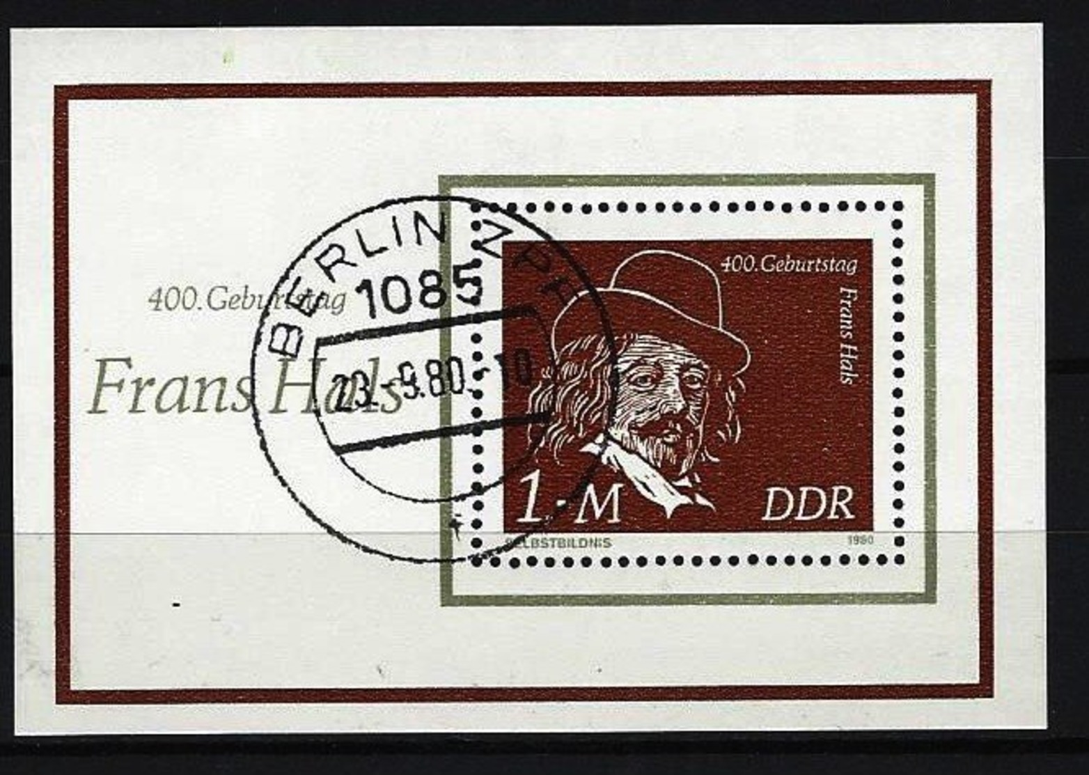 DDR - Block Mi-Nr. 61 - 400. Geburtstag Von Frans Hals Gestempelt BERLIN (1) - Sonstige & Ohne Zuordnung
