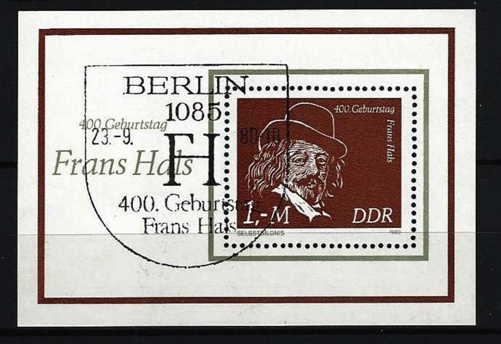 DDR - Block Mi-Nr. 61 - 400. Geburtstag Von Frans Hals Gestempelt BERLIN (2) - Sonstige & Ohne Zuordnung