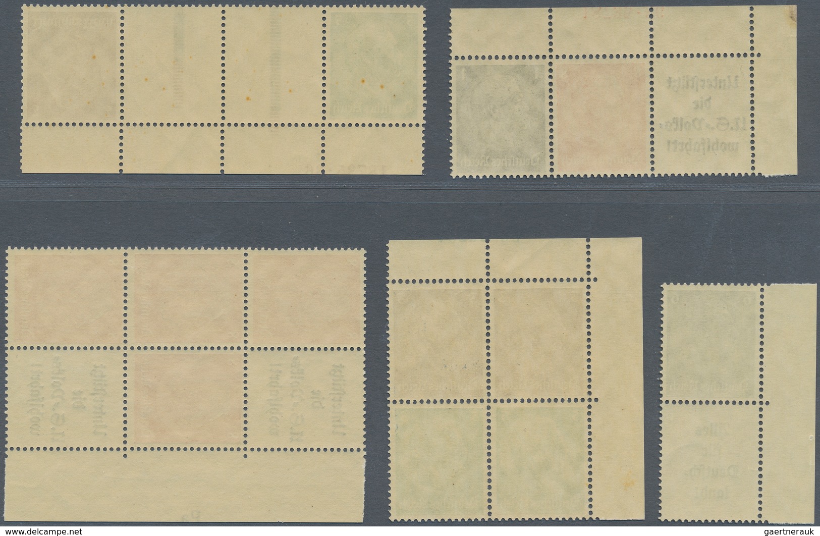 Deutsches Reich - Zusammendrucke: 1936, 5 Hindenburg-Zusammendrucke Aus Markenheft 36 Postfrisch Mit - Zusammendrucke
